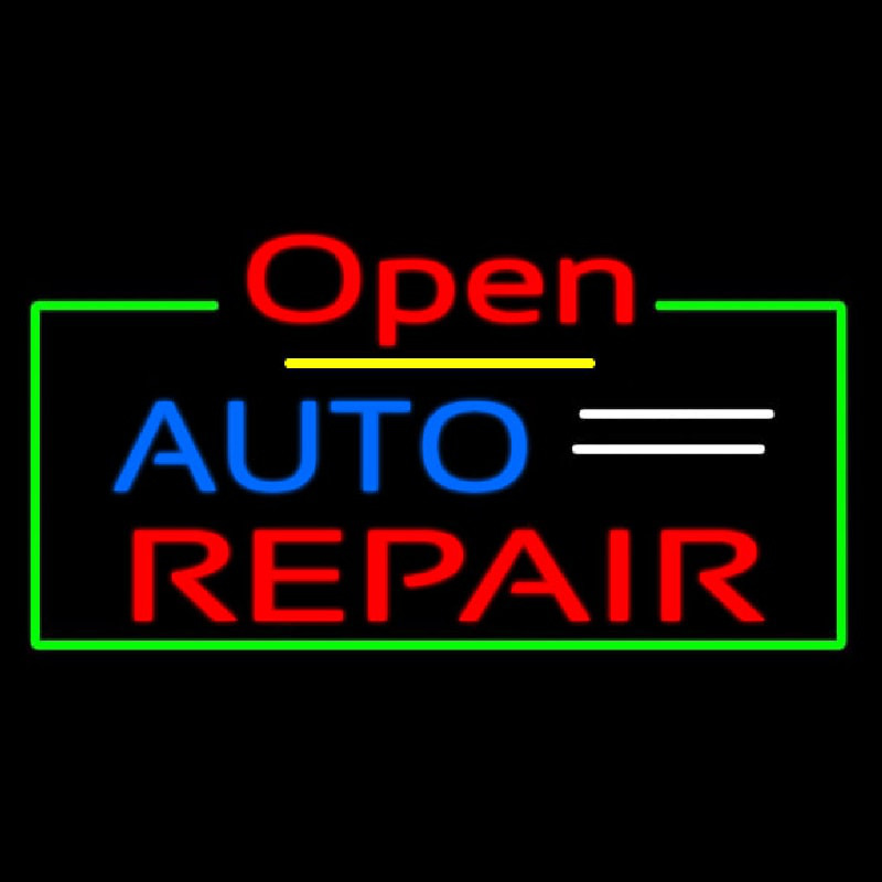 Open Auto Repair Neon Skilt