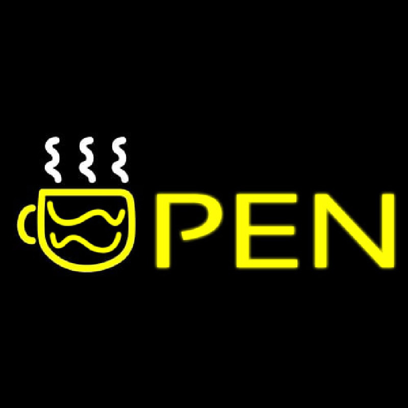 Open Coffee Neon Skilt