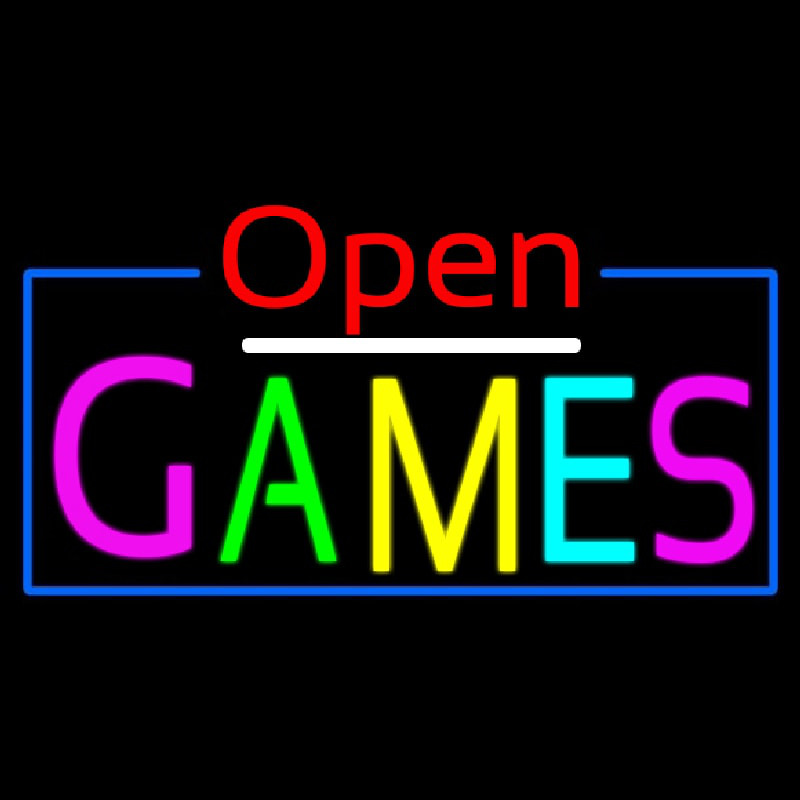 Open Games Neon Skilt