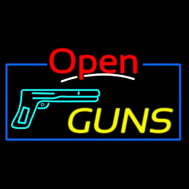 Open Guns Neon Skilt