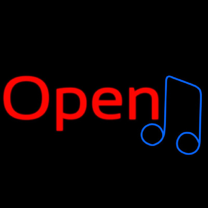 Open Music Tone Neon Skilt