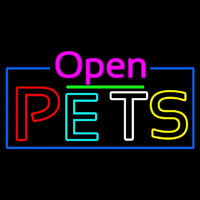 Open Pets Neon Skilt