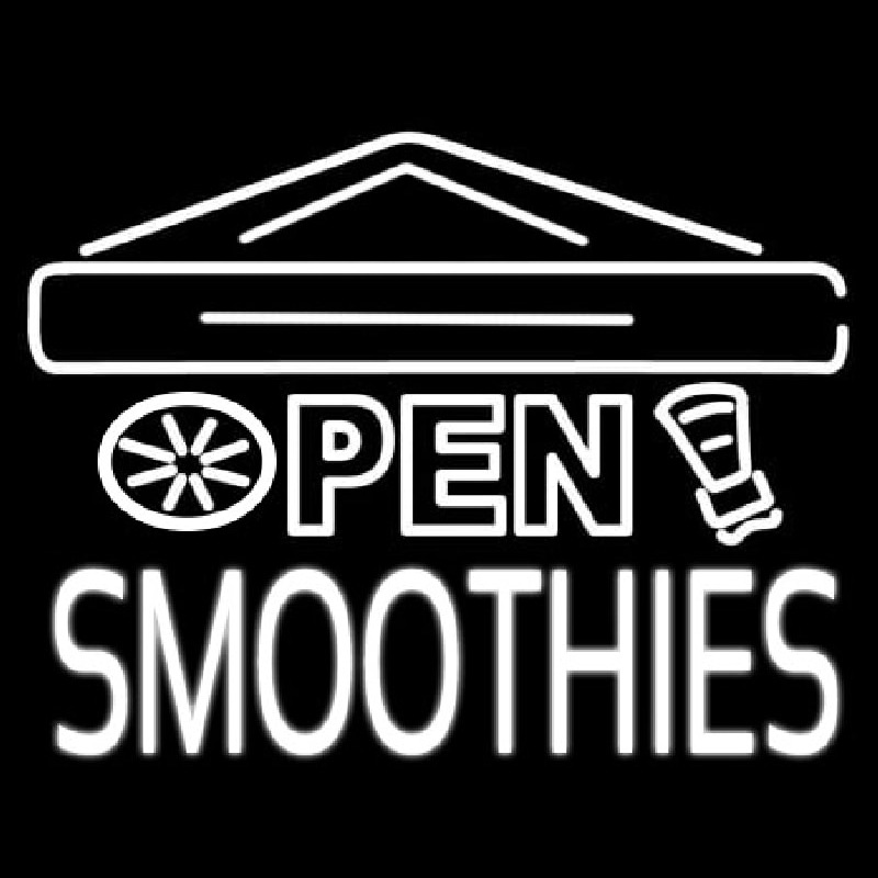 Open Smoothies Neon Skilt