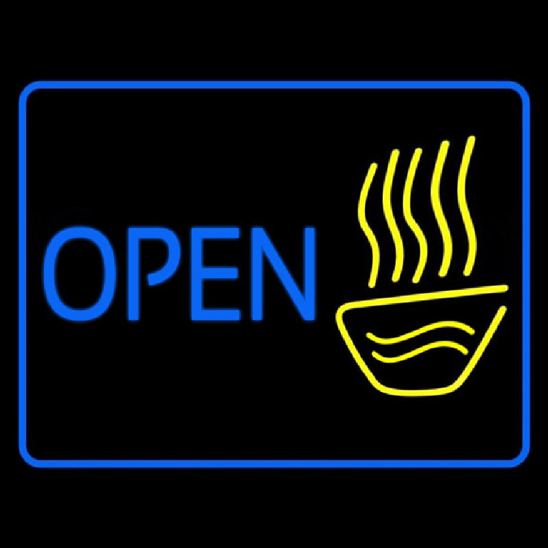 Open Tea Glass Neon Skilt