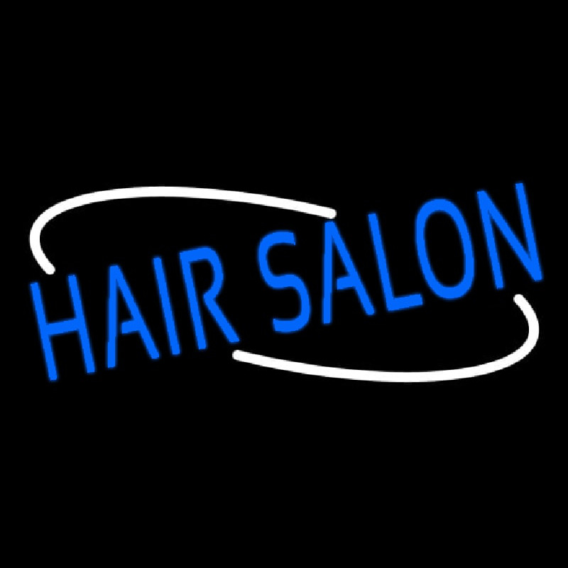 Oval Hair Salon Neon Skilt