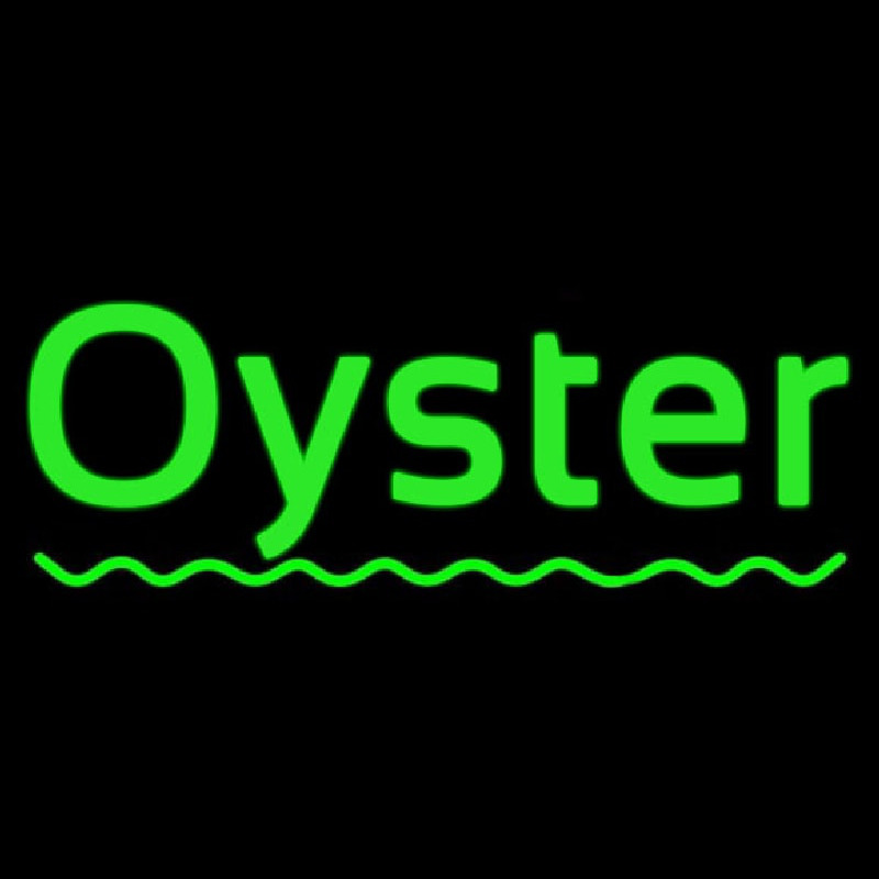 Oysters Green Line Neon Skilt