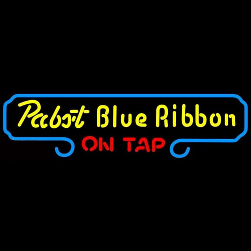 Pabst Blue Ribbon On Tap Beer Sign Neon Skilt