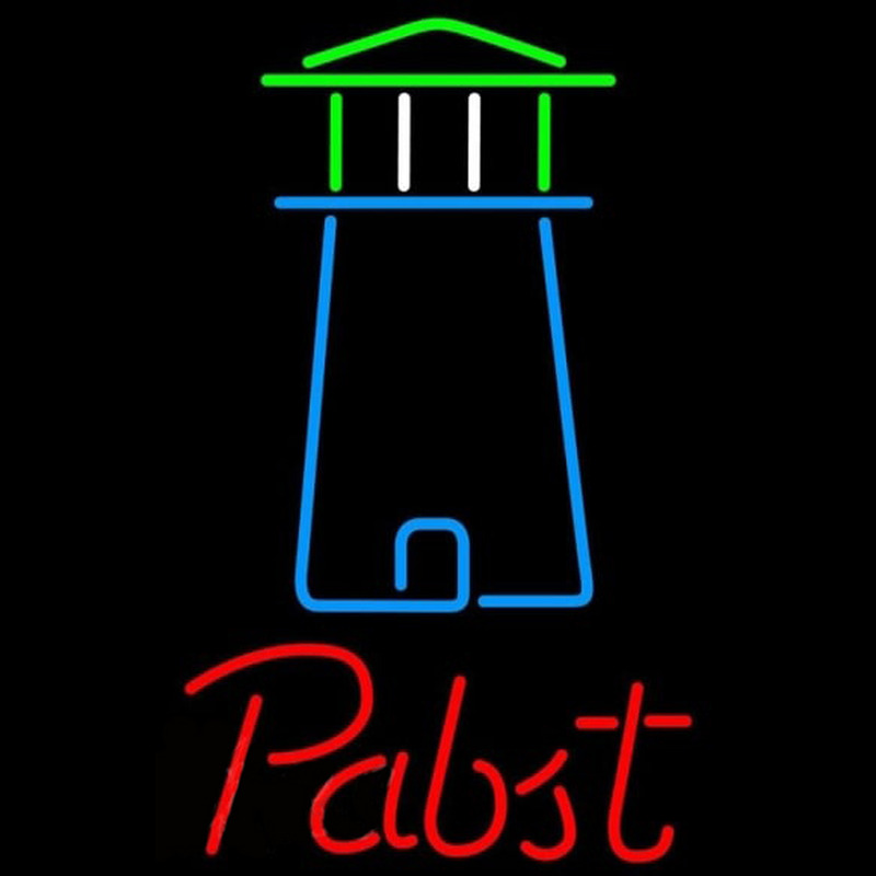Pabst Light House Art Beer Sign Neon Skilt