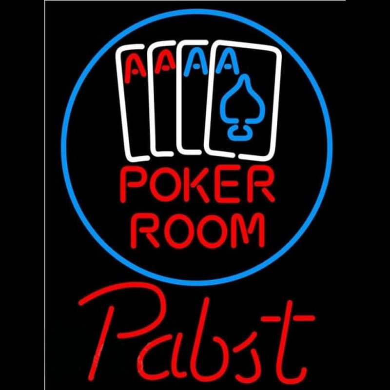 Pabst Poker Room Beer Sign Neon Skilt