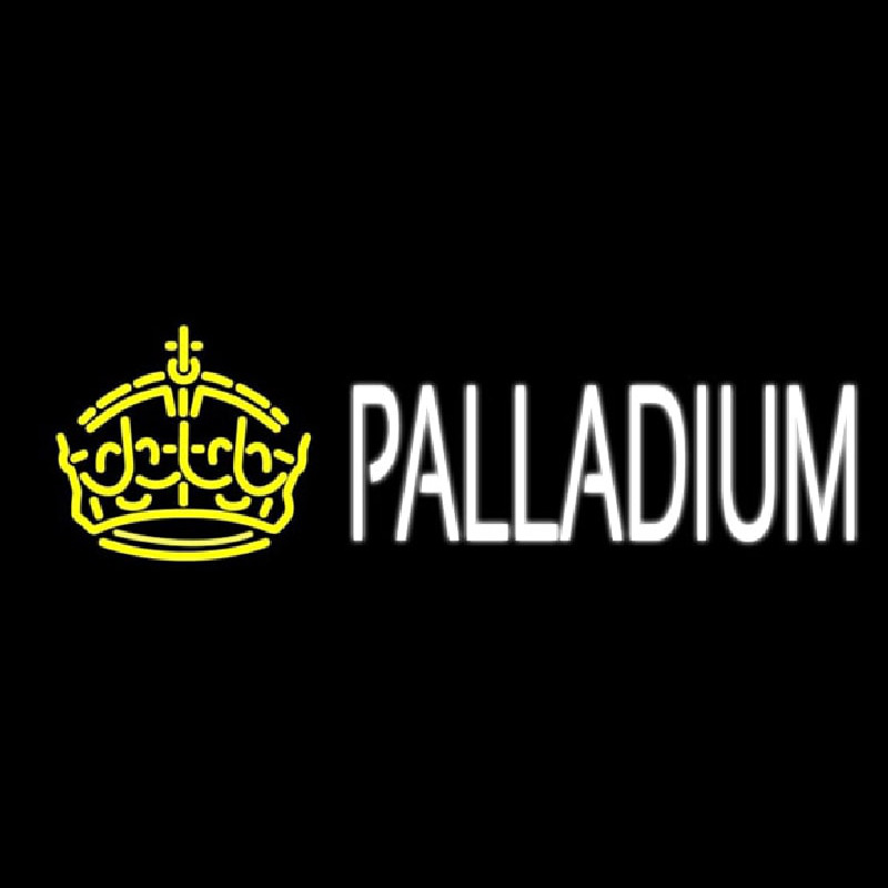 Palladium Block Yellow Crown Neon Skilt