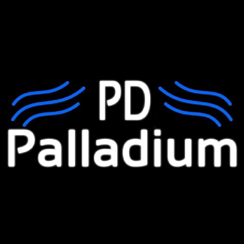 Palladium White With Blue Line Neon Skilt