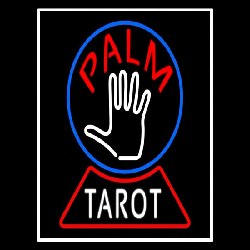 Palm Tarot Crystal Neon Skilt