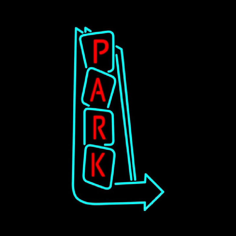 Park Vertical With Arrows Neon Skilt