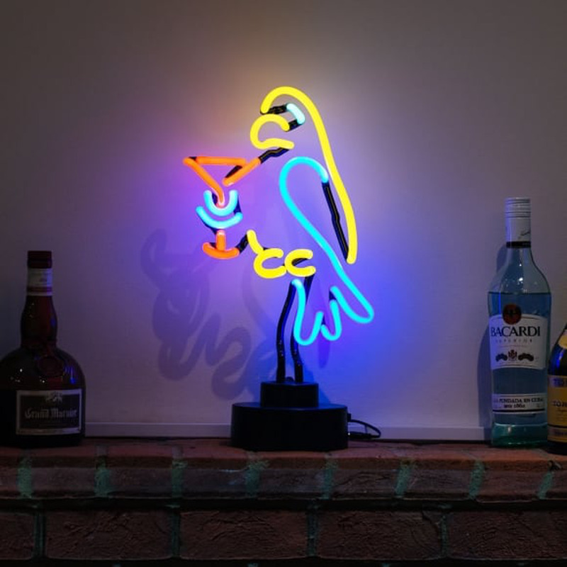 Parrot Cocktail Desktop Neon Skilt