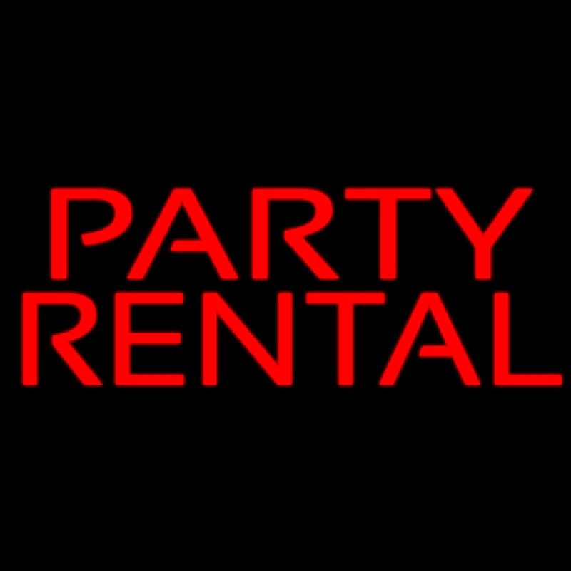 Party Rental Neon Skilt