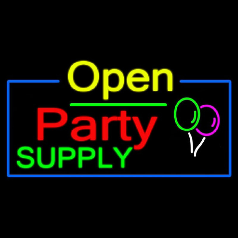 Party Supply Open Neon Skilt