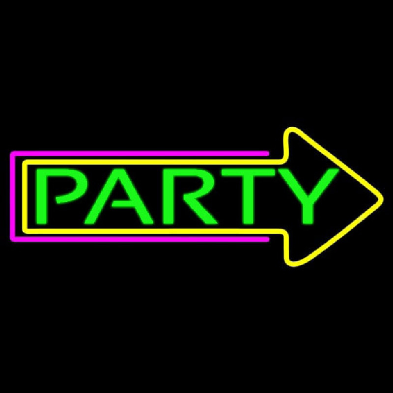 Party With Arrow 2 Neon Skilt