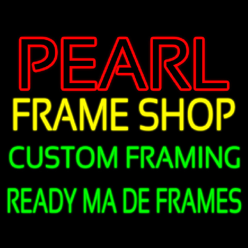 Pearl Frame Shop Neon Skilt
