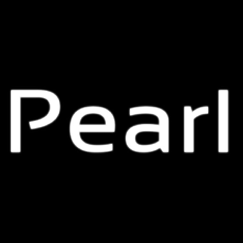Pearl White Neon Skilt
