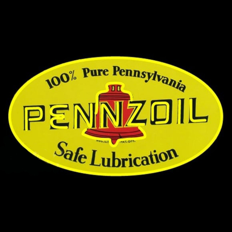 Pennzoil Logo Safe Lubrication Neon Skilt