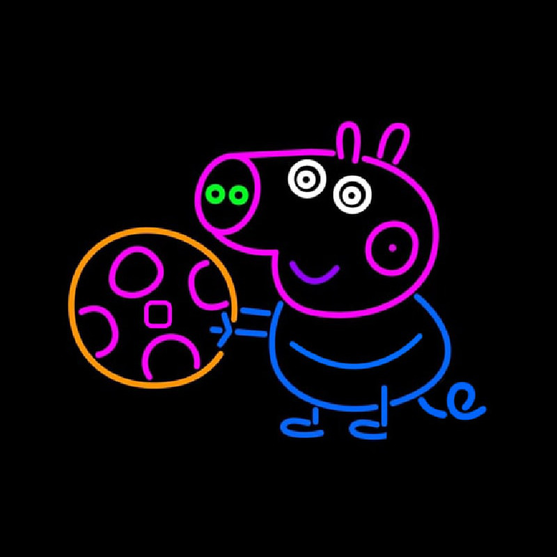 Peppa Pig Clip Neon Skilt