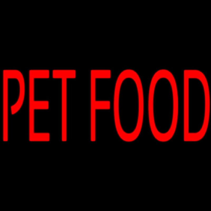 Pet Food Block Neon Skilt