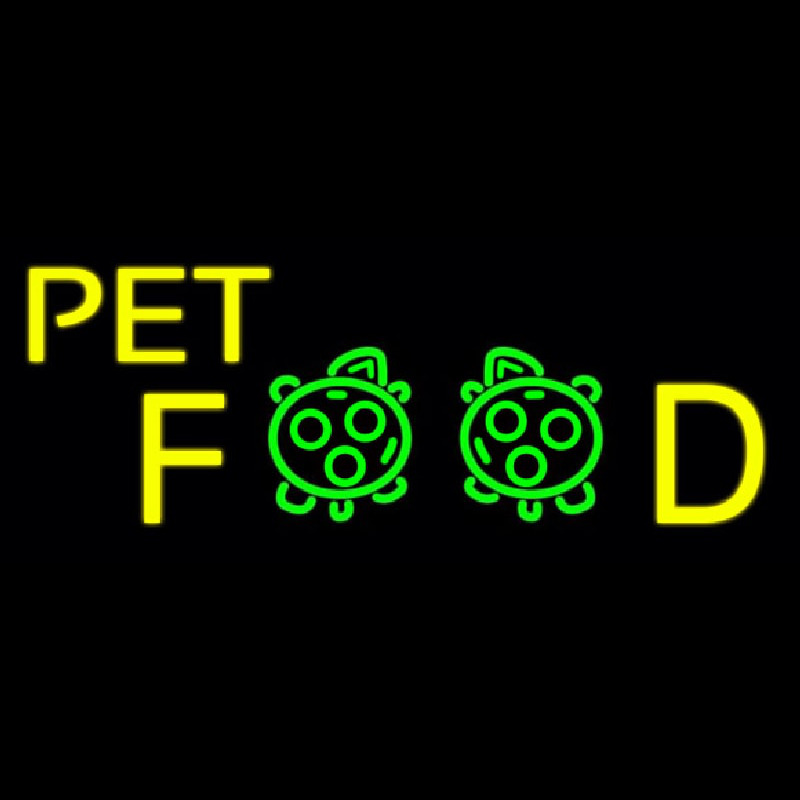 Pet Food With Logo Neon Skilt
