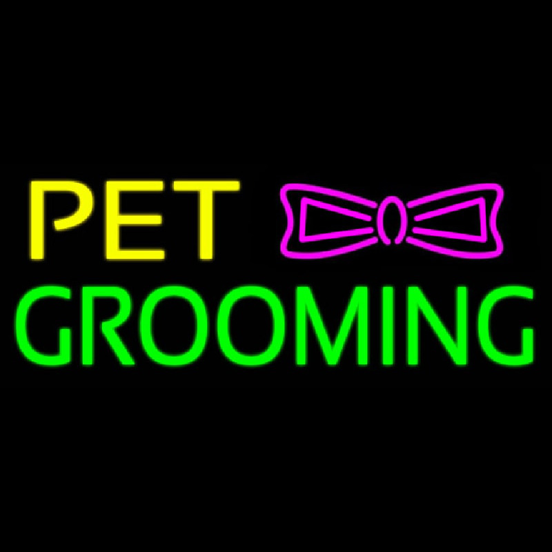 Pet Grooming Logo Neon Skilt