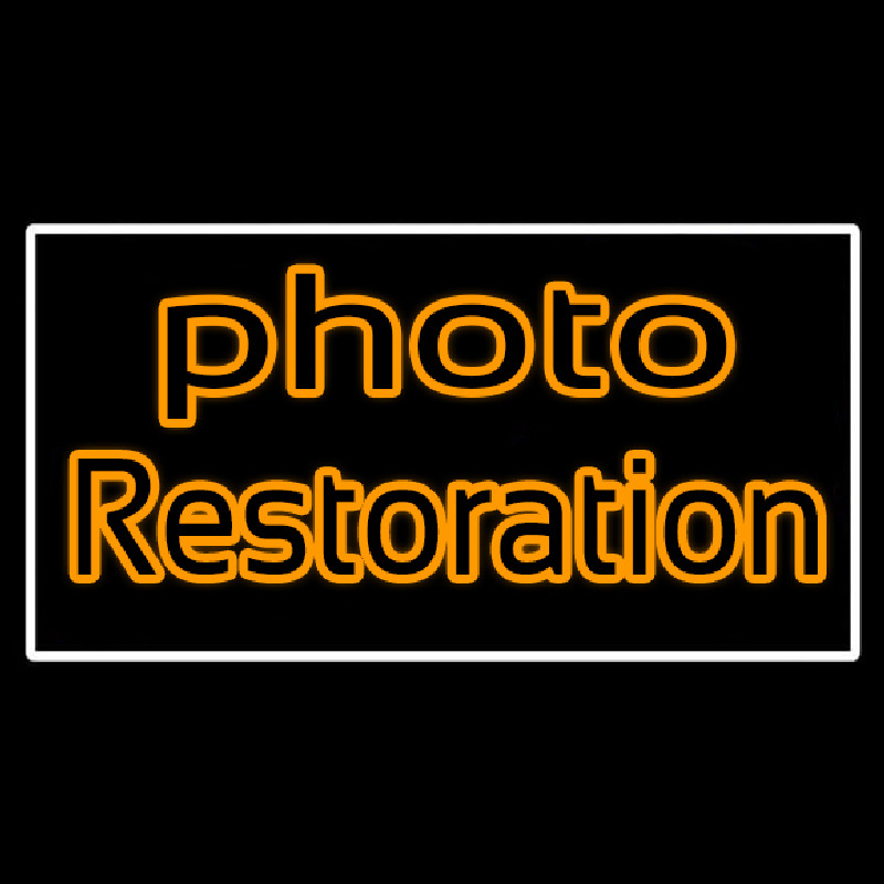 Photo Restoration Neon Skilt