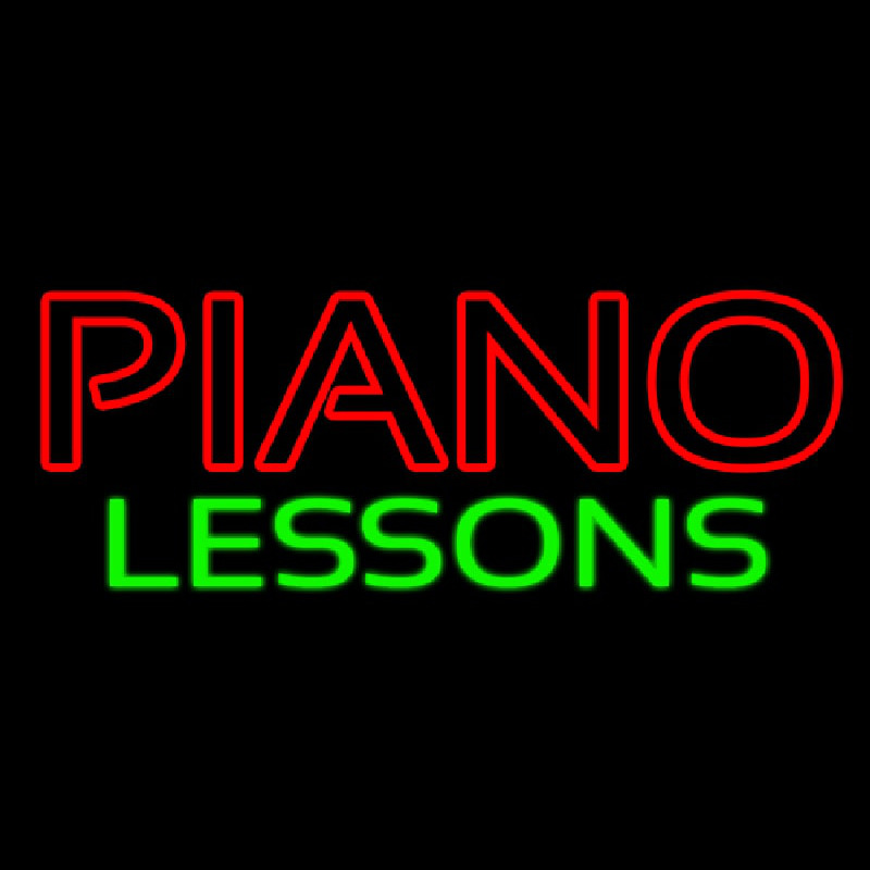 Piano Lessons Neon Skilt