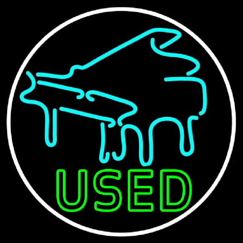 Piano Used Neon Skilt