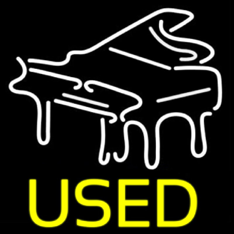 Piano Used Neon Skilt