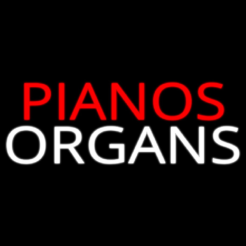 Pianos Organs Block 1 Neon Skilt