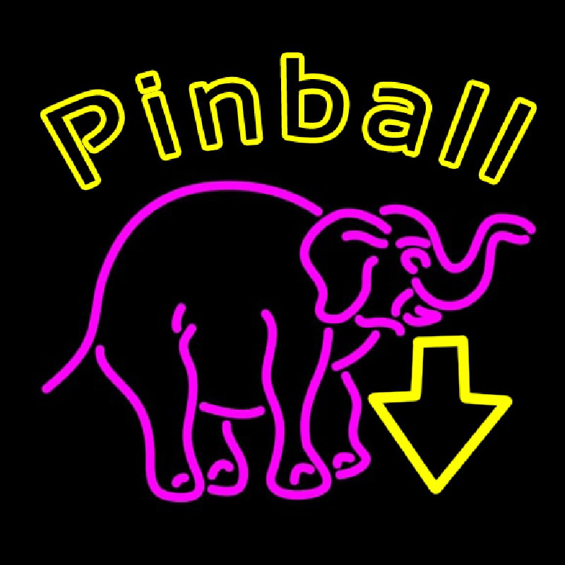 Pinball With Arrow 1 Neon Skilt