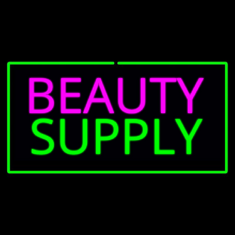 Pink Beauty Green Supply Green Border Neon Skilt