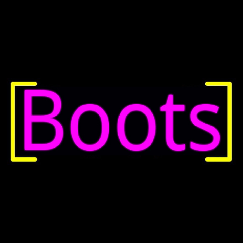 Pink Boots Neon Skilt