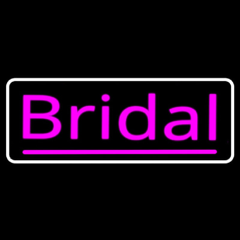 Pink Bridal With Border Neon Skilt