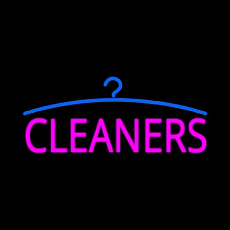 Pink Cleaners Logo Neon Skilt