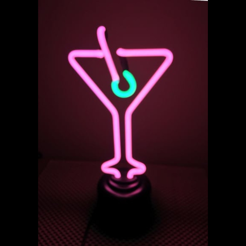 Pink Cocktail Desktop Neon Skilt