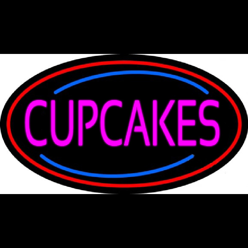 Pink Cupcakes Neon Skilt