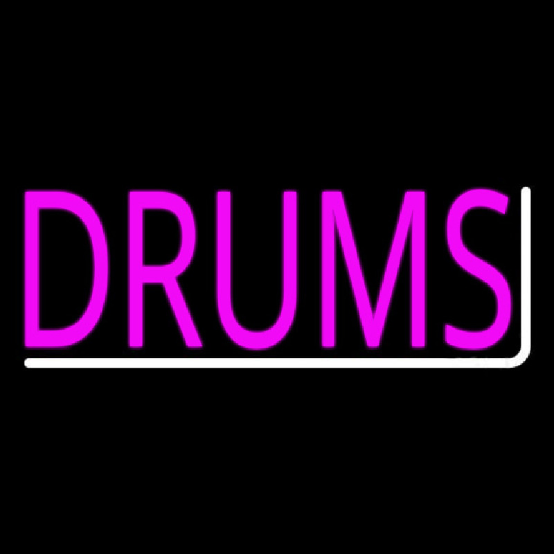 Pink Drums 1 Neon Skilt