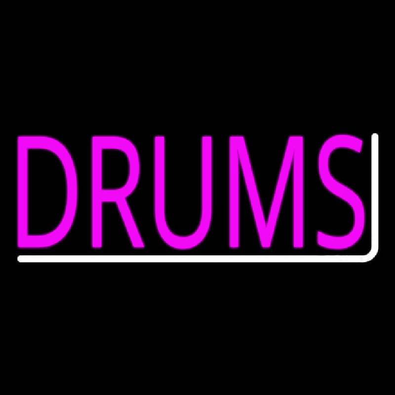 Pink Drums 1 Neon Skilt