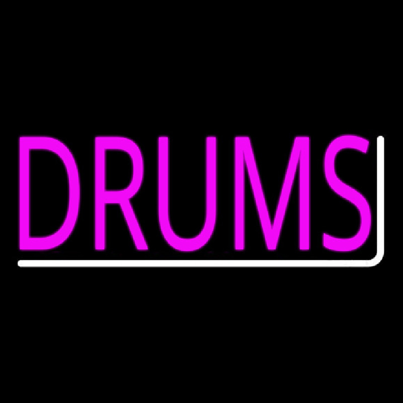 Pink Drums Neon Skilt