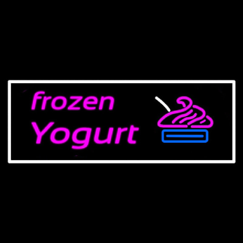 Pink Frozen Yogurt Neon Skilt