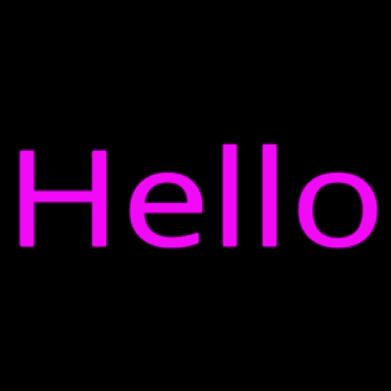Pink Hello Neon Skilt