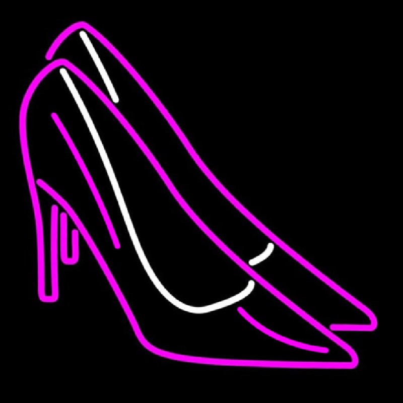 Pink High Heels Block Neon Skilt