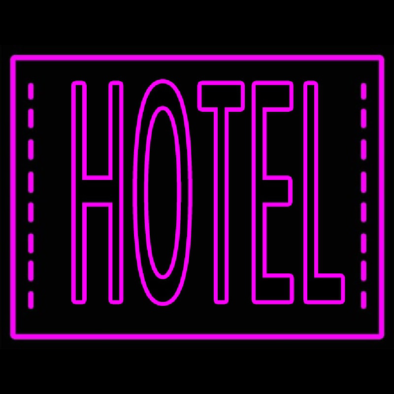 Pink Hotel Neon Skilt