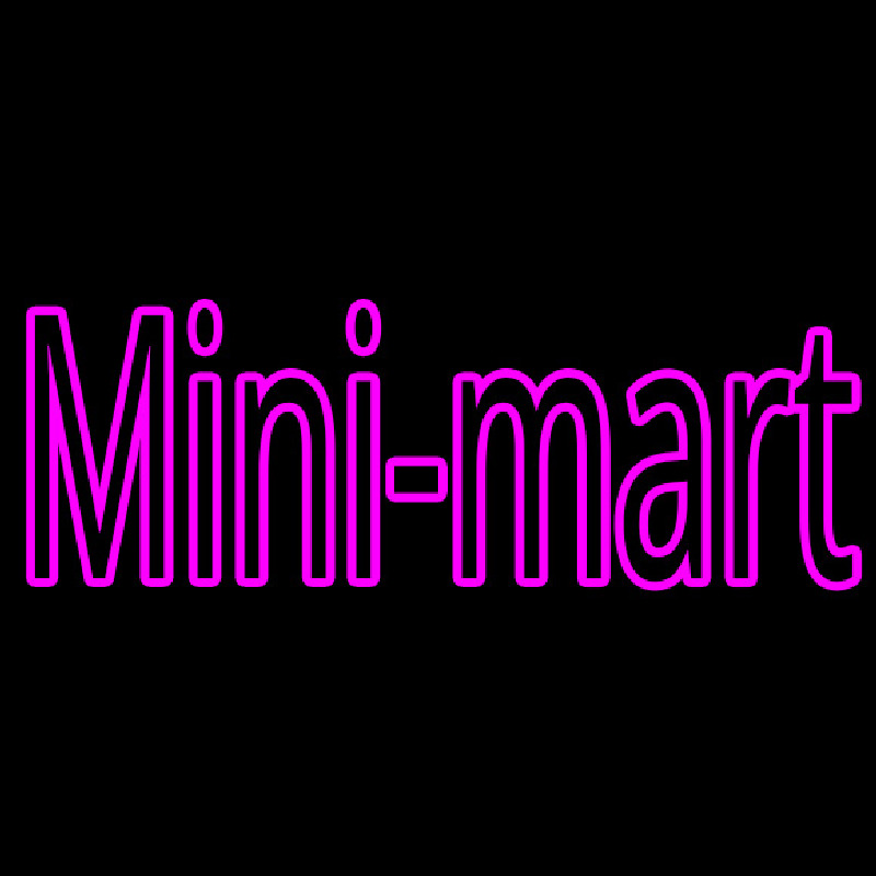 Pink Mini Mart Neon Skilt
