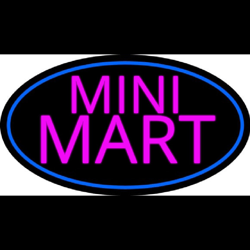 Pink Mini Mart Neon Skilt
