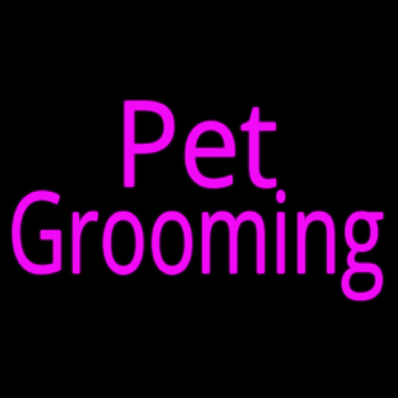 Pink Pet Grooming Neon Skilt